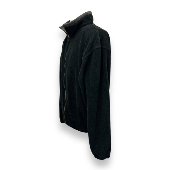 Bill Blass Vintage Mens Full Zip Fleece Jacket, Black, size L - Picture 2 of 7